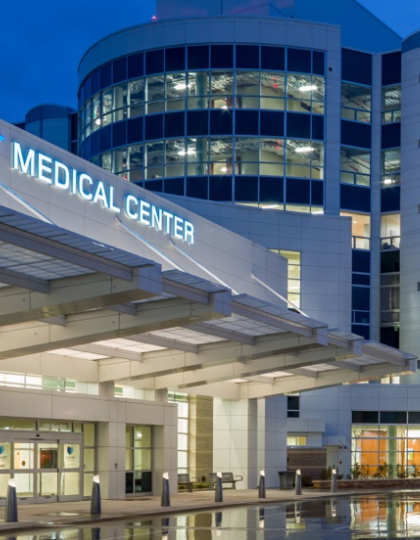 A large building with the word medical center on it