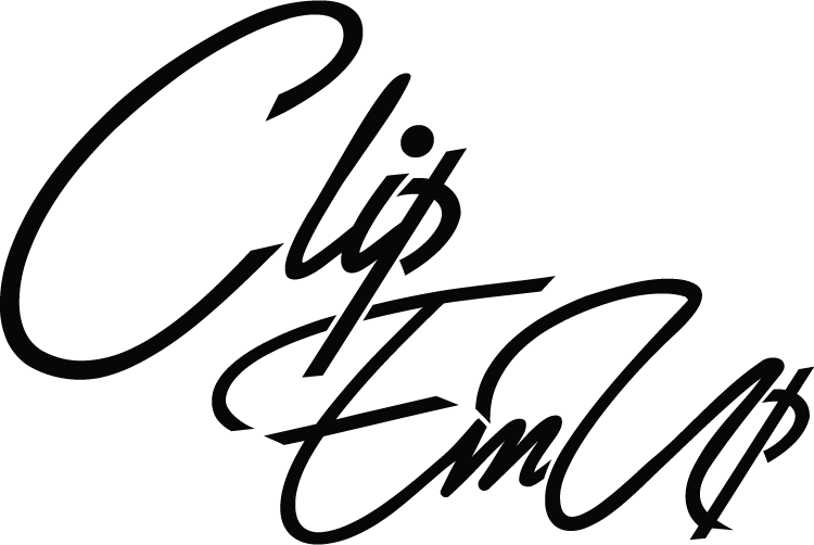 Clip Em' Up Logo in black