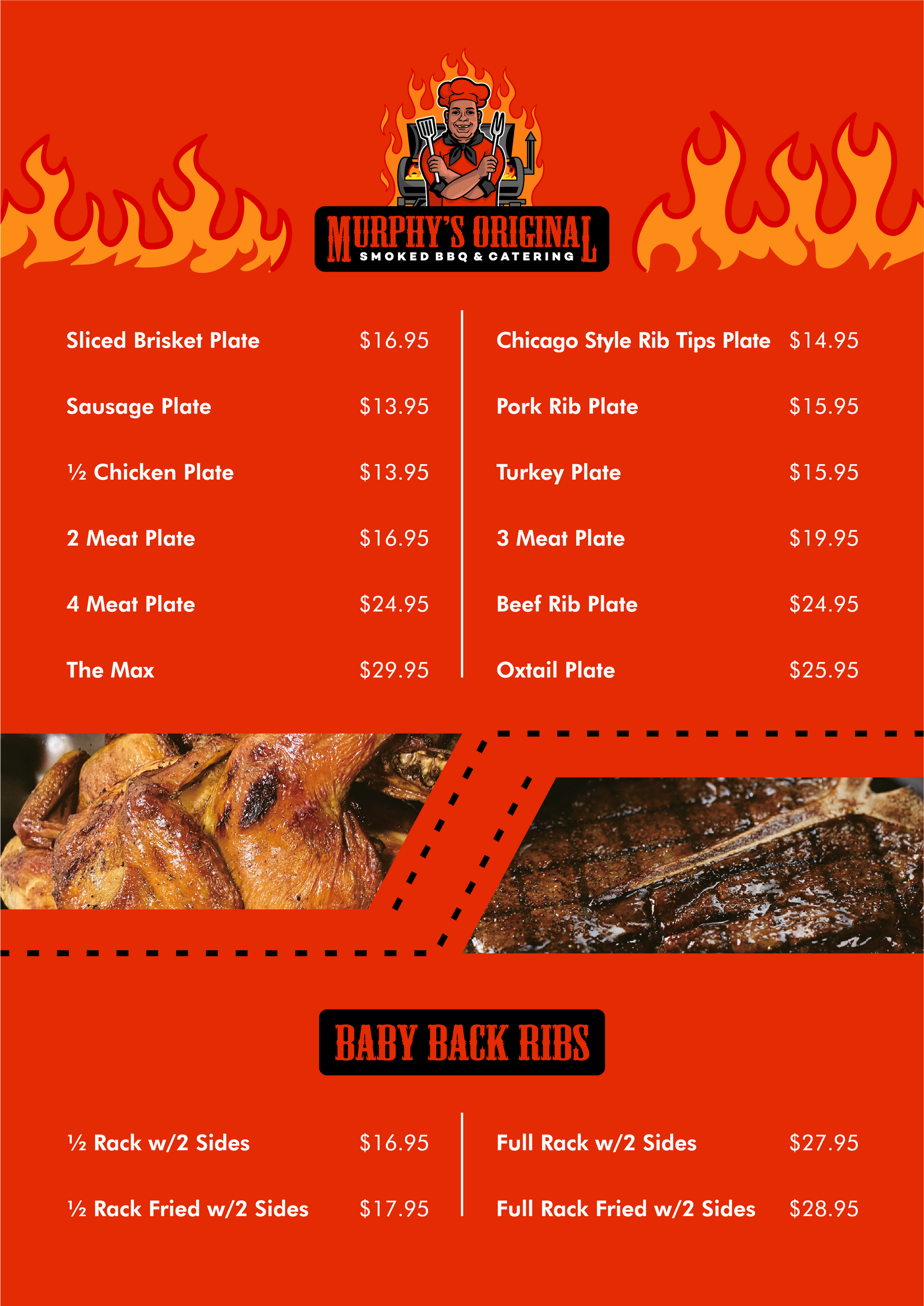 Murphy's Original Smoked BBQ and Catering, LLC Menu