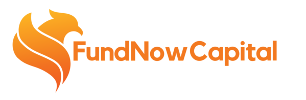 A logo for fundnow capital with a horse on it