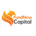 A logo for fundnow capital with an eagle on it