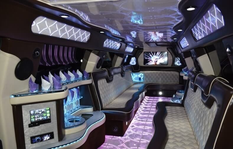 Cadillac Escalade limo rental with jet doors dallas