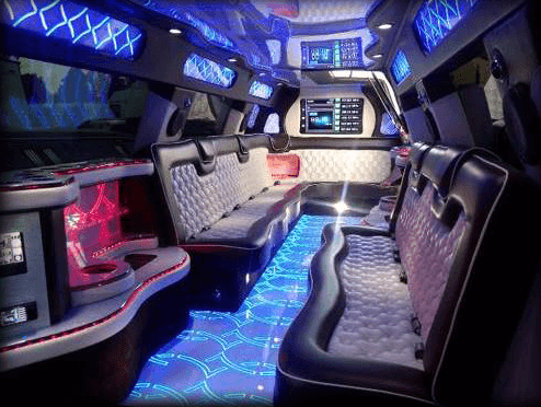 white Cadillac Escalade limo rental with jet doors dallas texas