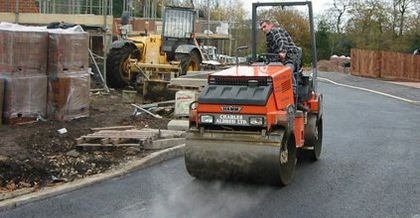 Road resurfacing in Surrey