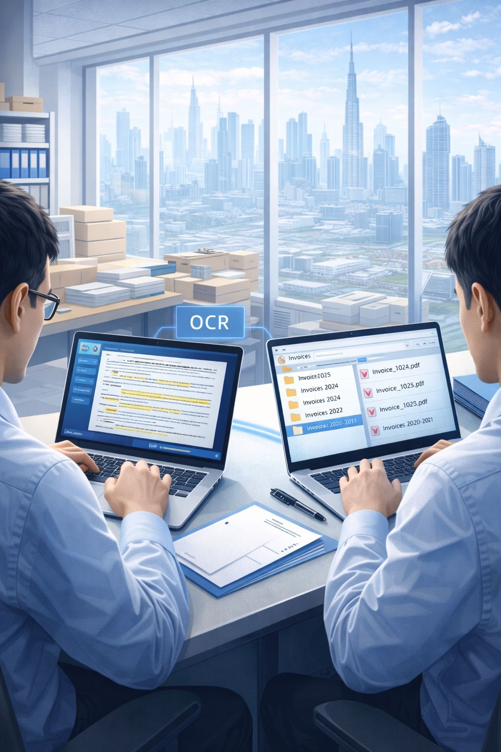 archiving and records management in Dubai OCR document scanning invoice folders digital archiving system invoices 2020 2025 PDF files structured document storage CALLIT IT INFRASTRUCTURE UAE