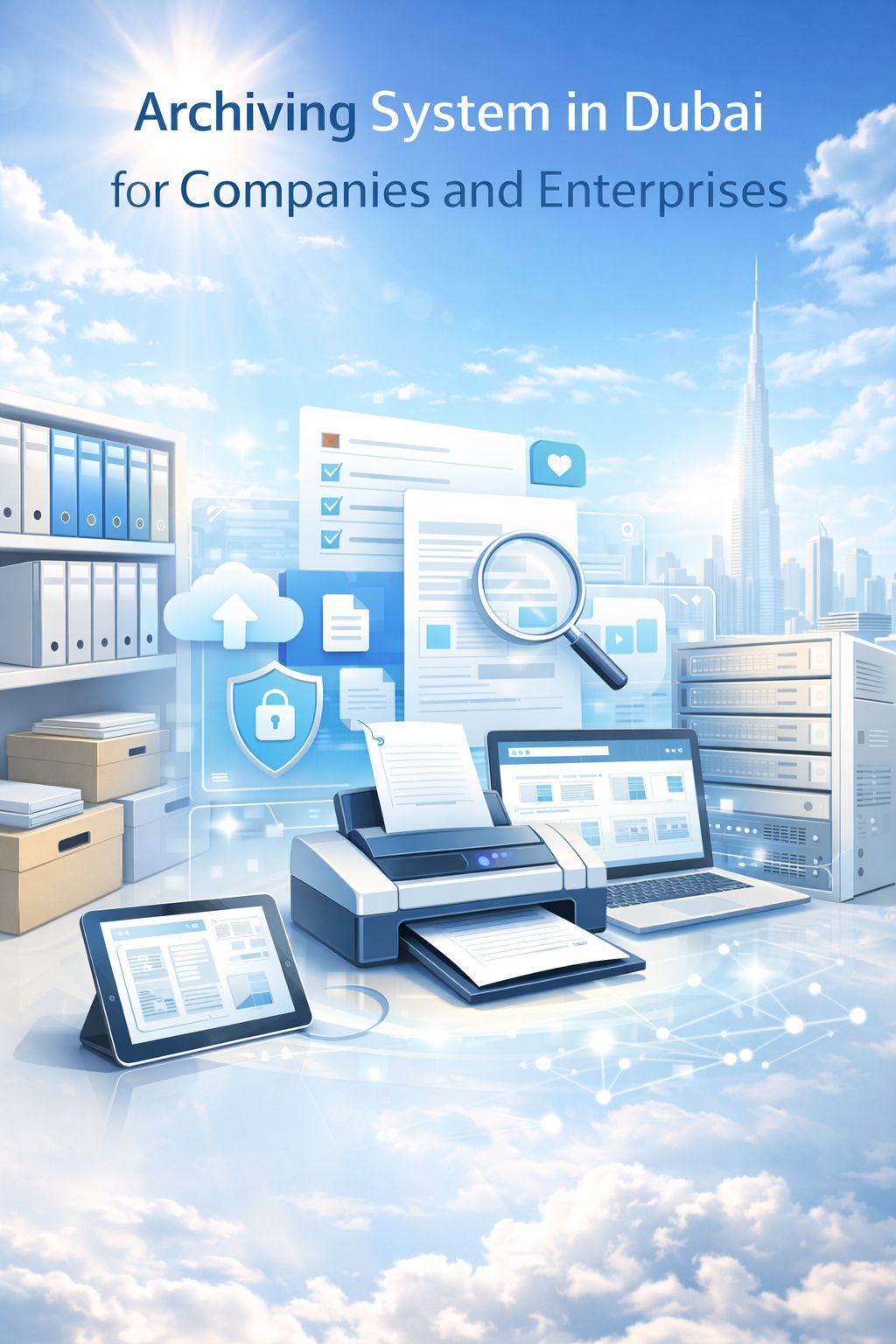 archiving system in Dubai high speed document scanning secure document storage records management server infrastructure UAE professional archiving solutions CALLIT IT INFRASTRUCTURE