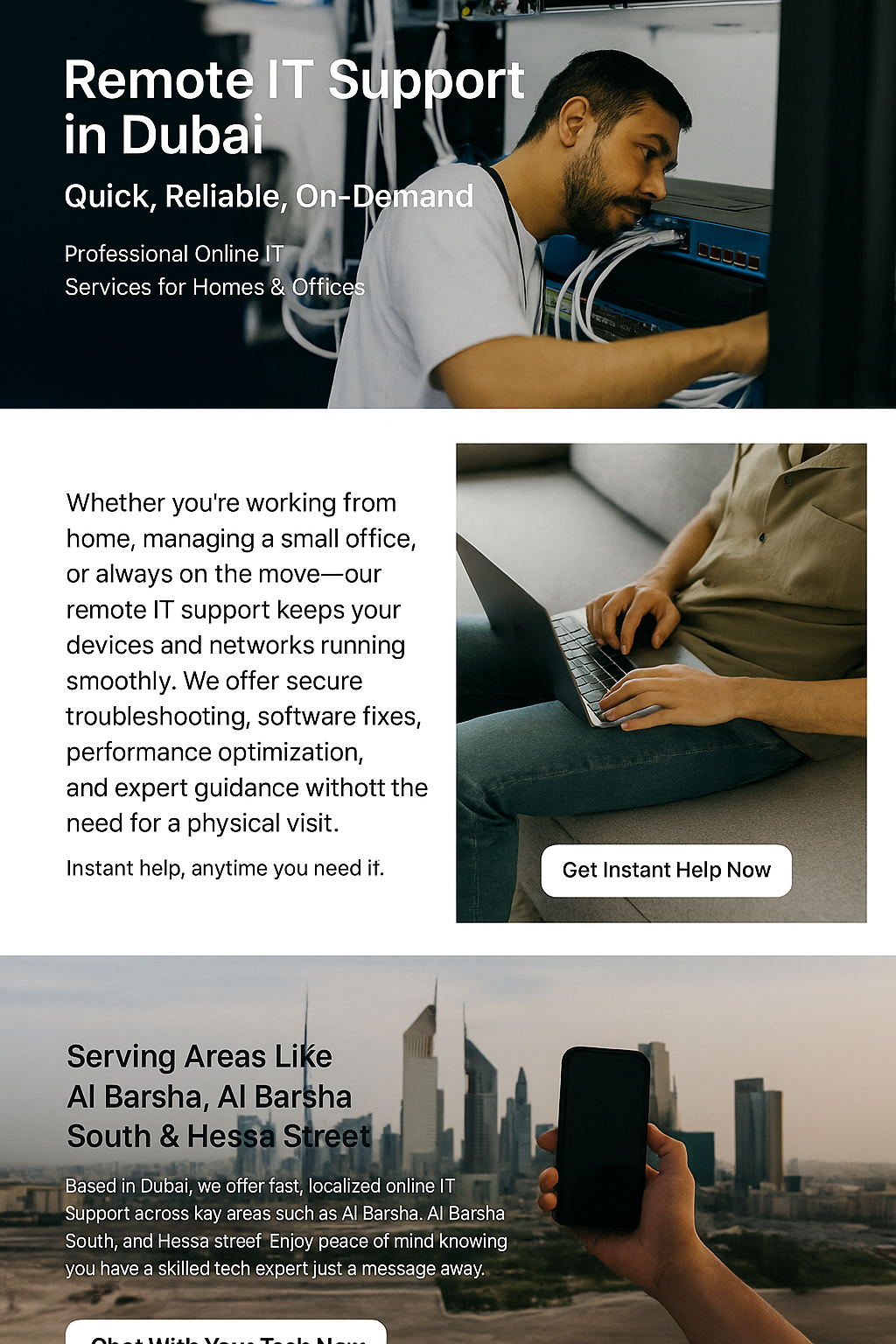 Professional IT support services by Call IT Infrastructure in Dubai.