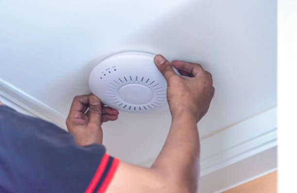 Securely mounted wireless access point with clean cable routing in a modern office