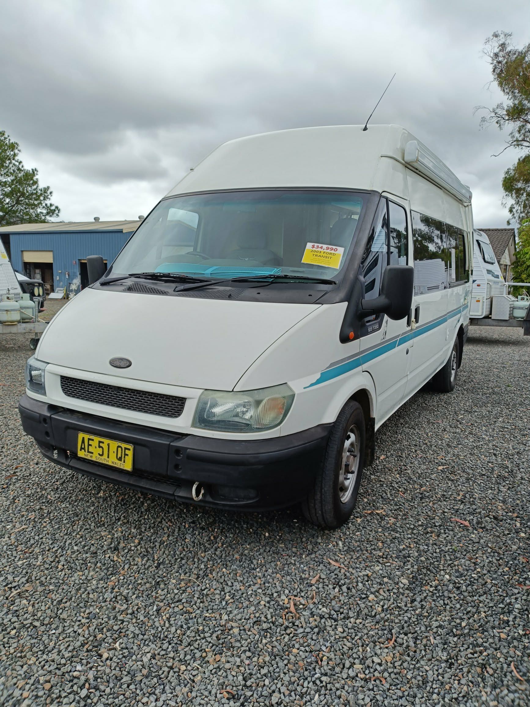 White Ford Transit Van With High Roof — Great Lakes Caravans & RV P/L In Nabiac, NSW