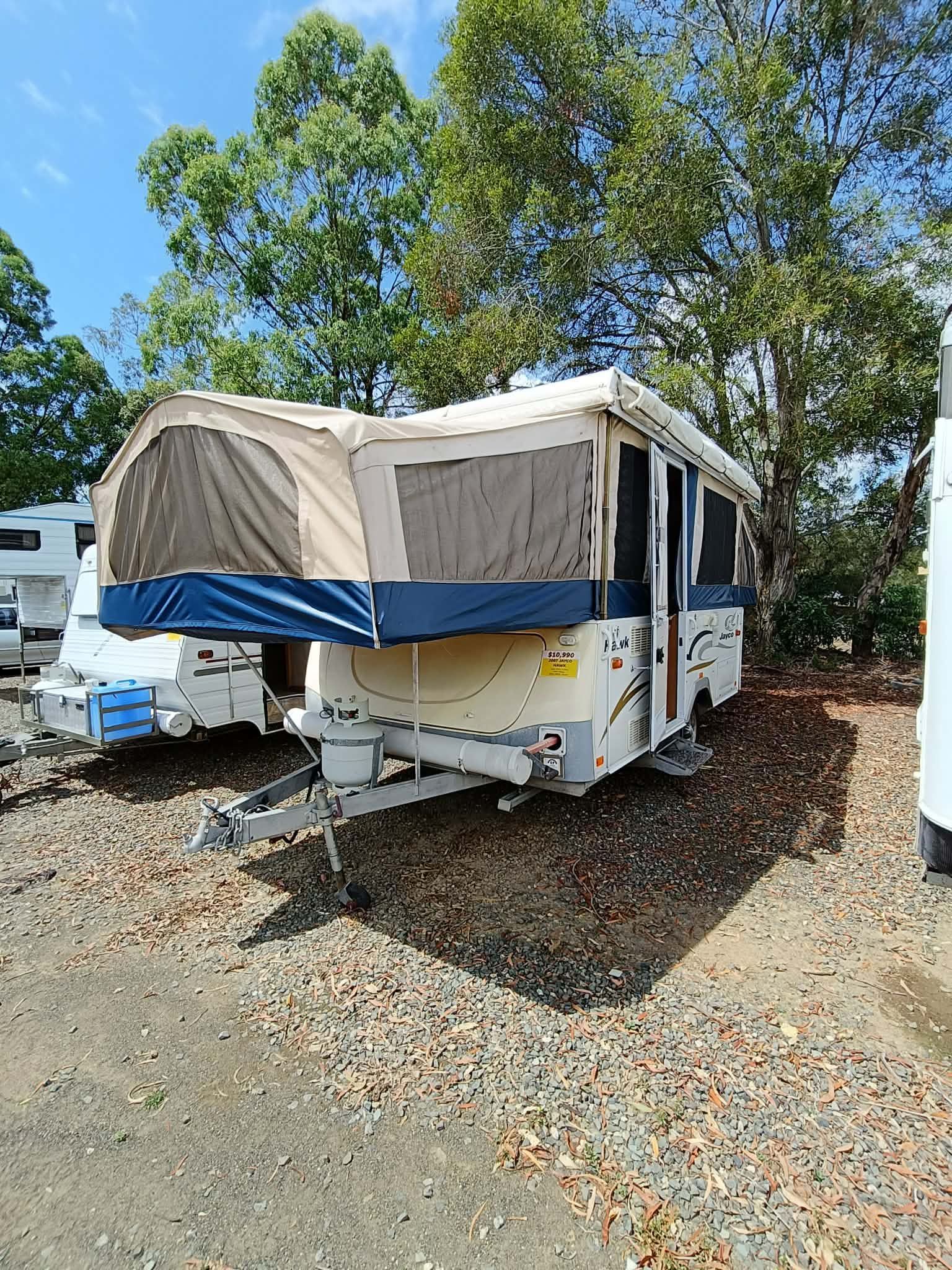 Pop-up Camper Trailer Parked — Great Lakes Caravans & RV P/L In Nabiac, NSW