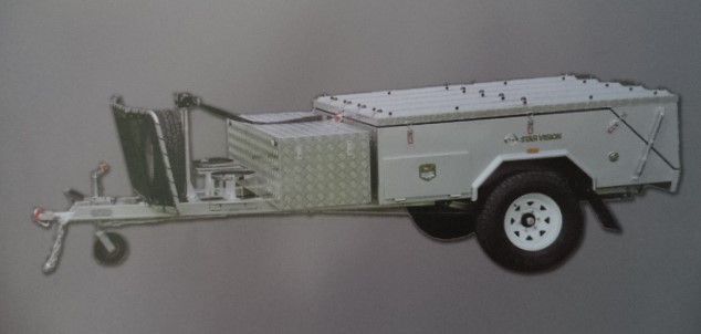 A White Camper Trailer With a Storage Compartment, Hitch, and Two Wheels — Great Lakes Caravans & RV P/L In Nabiac, NSW