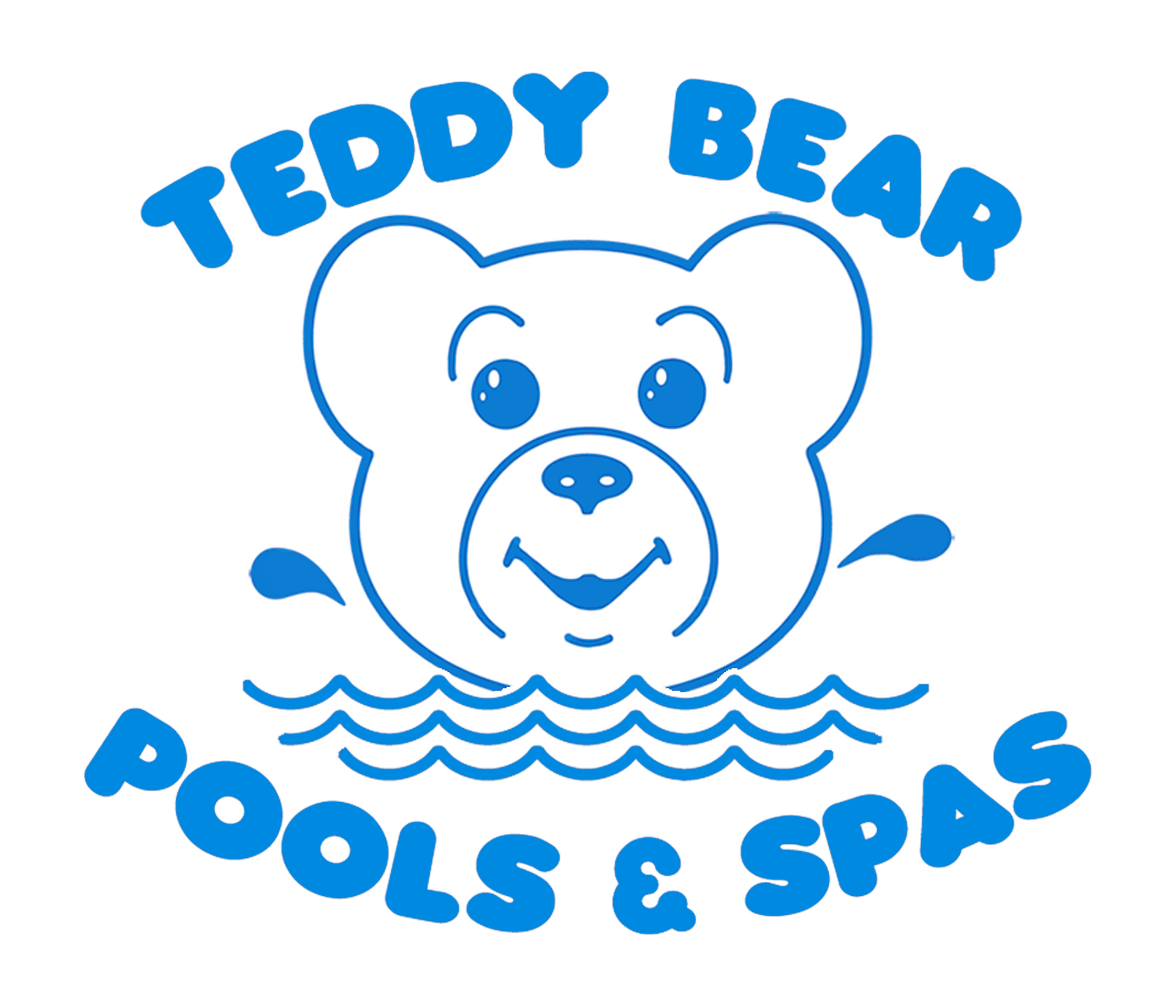 The logo for Teddy Bear Pools and Spas