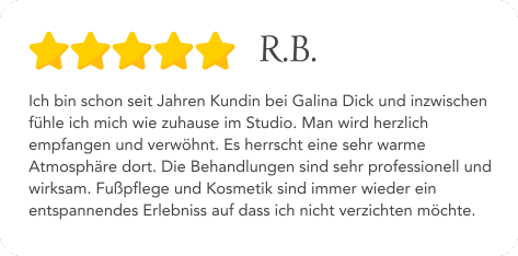 Eine Bewertung von RB auf Deutsch mit fünf Sternen