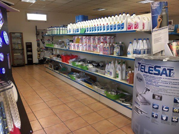 Interno del negozio per camper