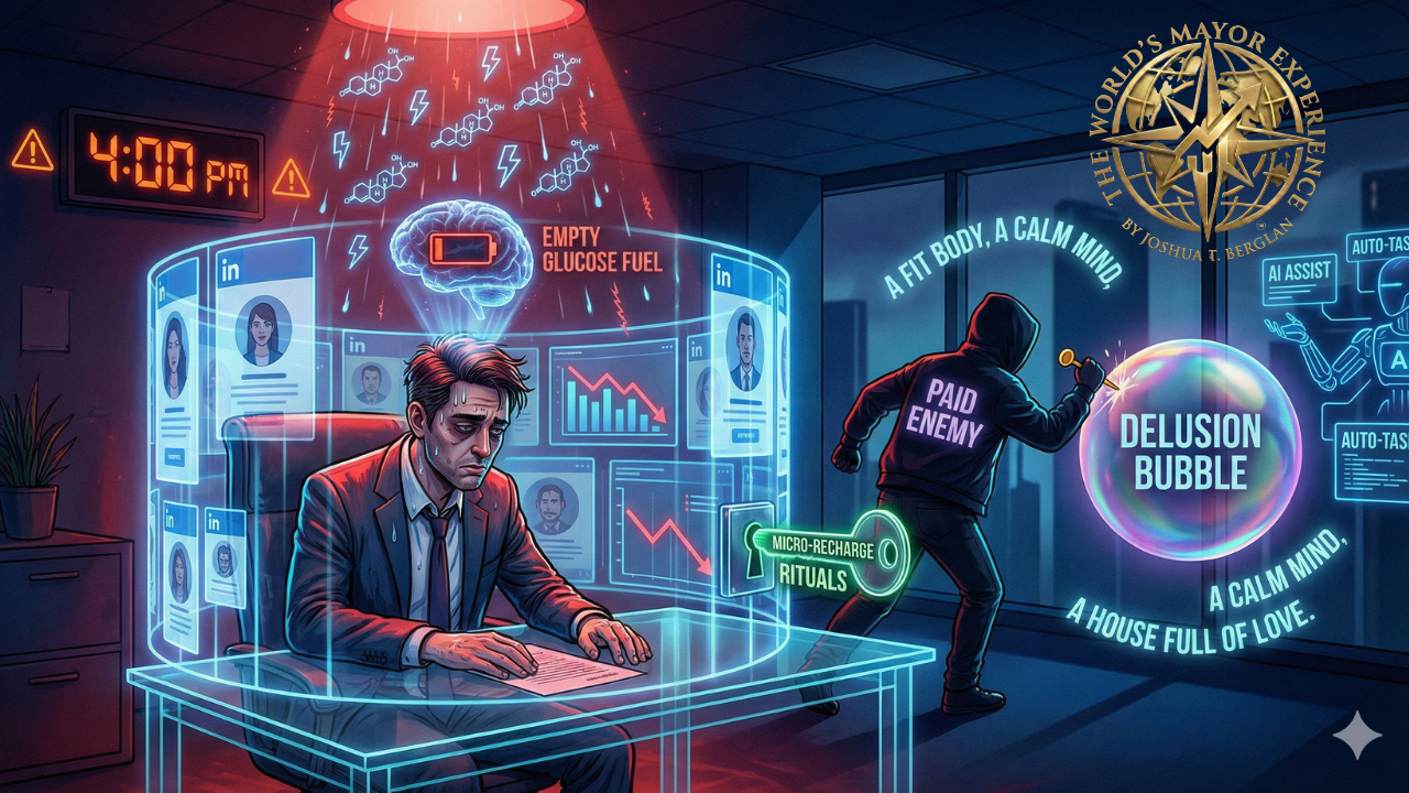 Discover the biological truth of decision fatigue. Joshua T. Berglan reveals the Cortisol Cut-