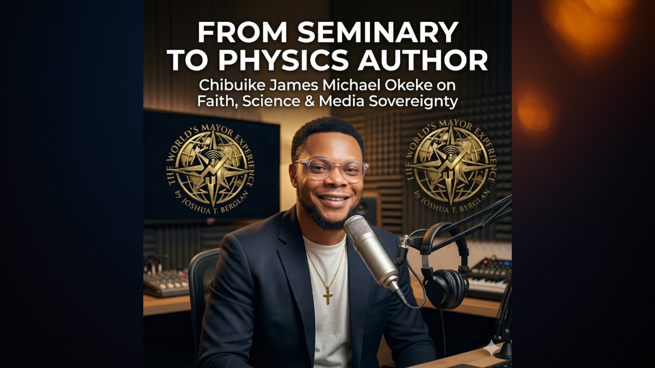 27-year-old Nigerian physicist publishes 2 books from a Cameroon seminary. Joshua T. Berglan sits do
