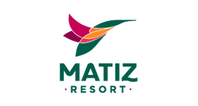 Um logotipo para um resort chamado matiz resort