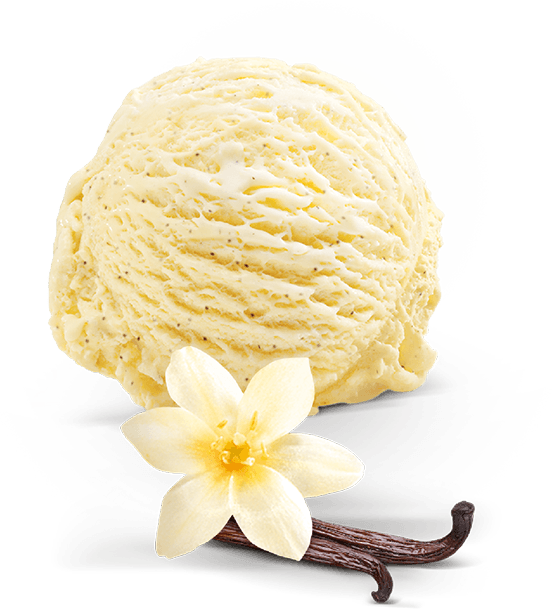 pallina di gelato alla vaniglia