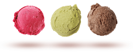 palline di gelato sospese a mezz aria