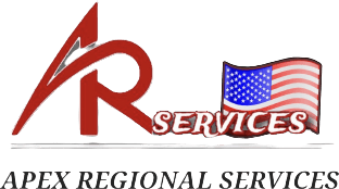 AR Services logo with stylized red letters 
