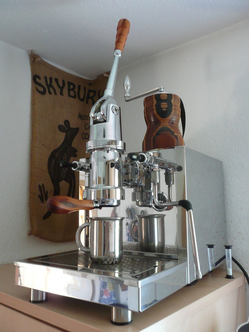 Holzapplikationen für Espressomaschinen