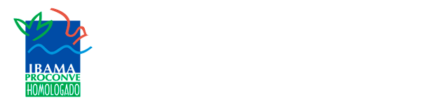 Logotipo com folhas verdes estilizadas, ondas azuis e as palavras 