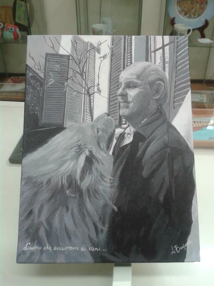 ritratto uomo con cane