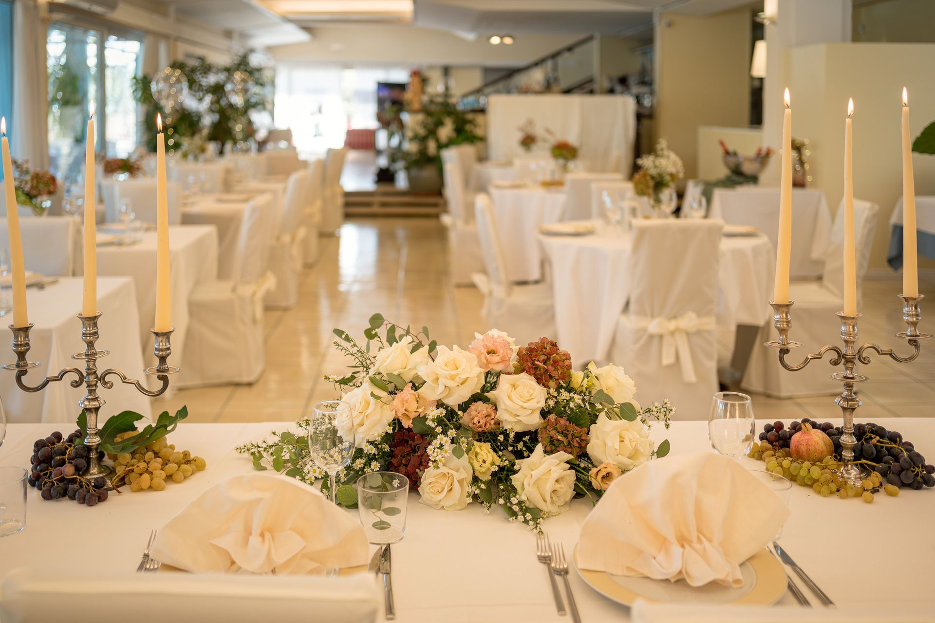 Evento allo Sporting, allestimento