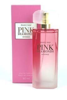 Frasco y caja de perfume Mary Kay Pink Diamonds Intense.
