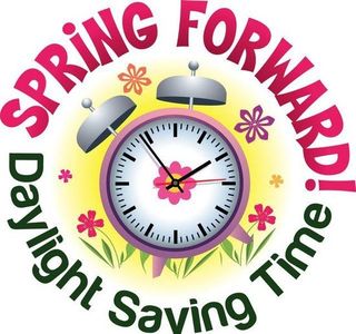 A logo for spring forward daylight saving time