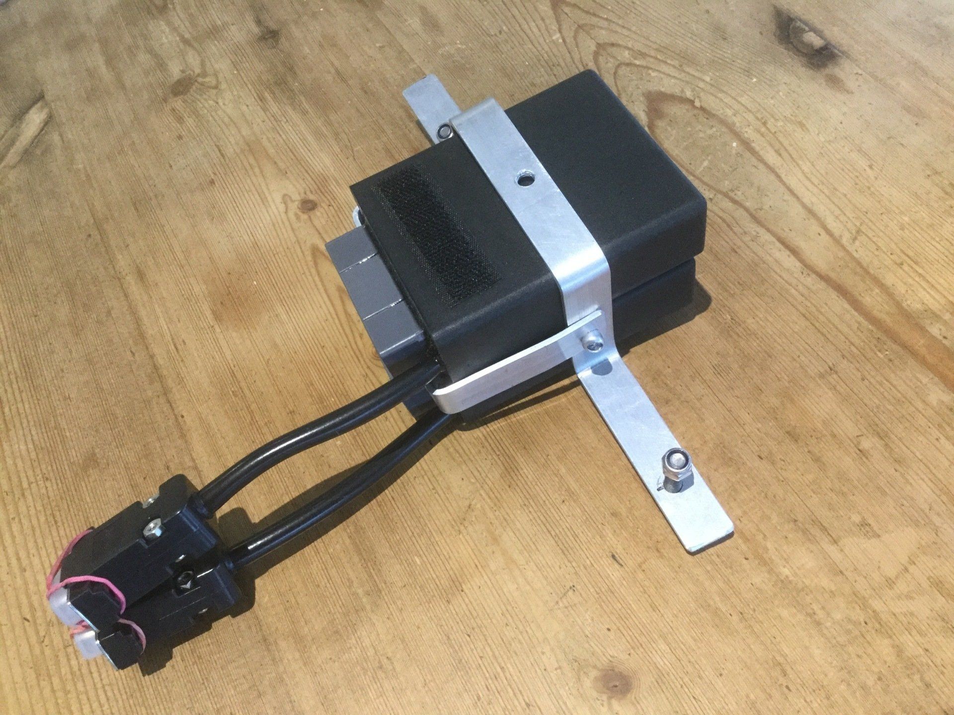 Typical alloy bracket to mount units