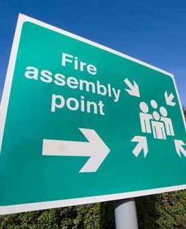 Fire assembly point sign
