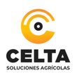 Un logotipo para Celta Soluciones Agrícolas con un círculo amarillo y negro.