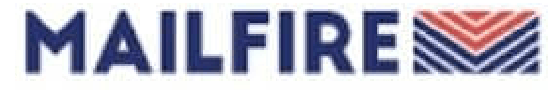 A blue and red logo for mailfire