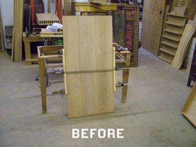Modern furniture renovation - Surrey - Clint Allen French Polishing - Desk Before