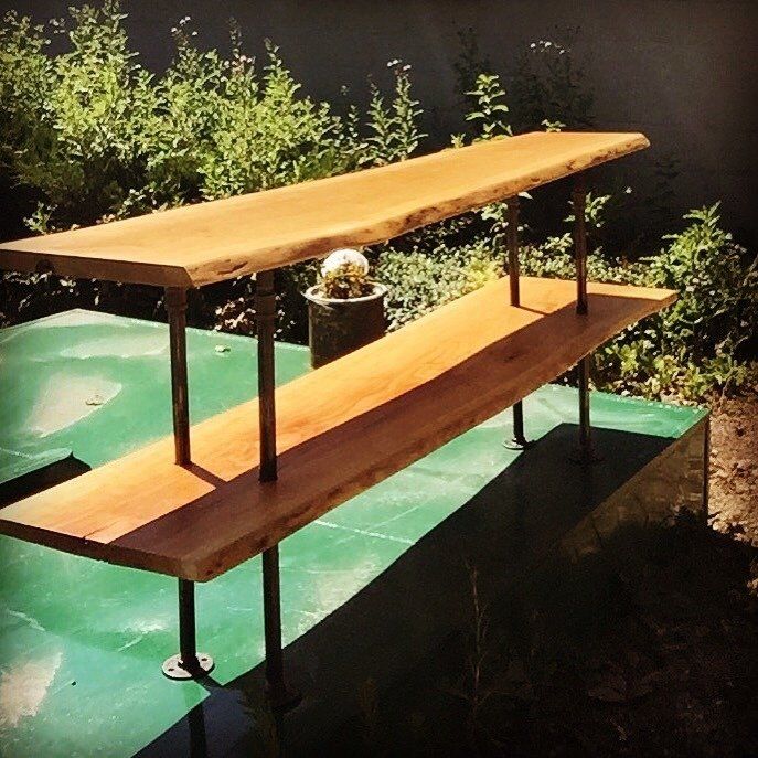 Live edge console table