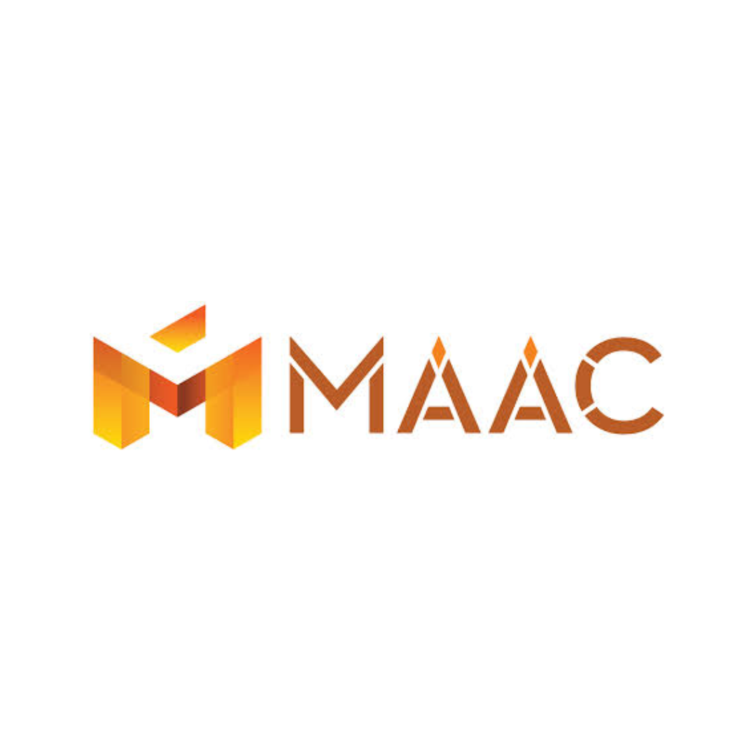 A maac logo is shown on a white background