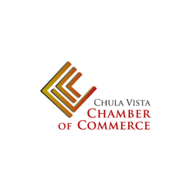 A logo for the chula vista chamber of commerce