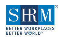 The logo for shrm better workplaces better world.