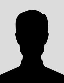 A silhouette of a man 's head on a white background.