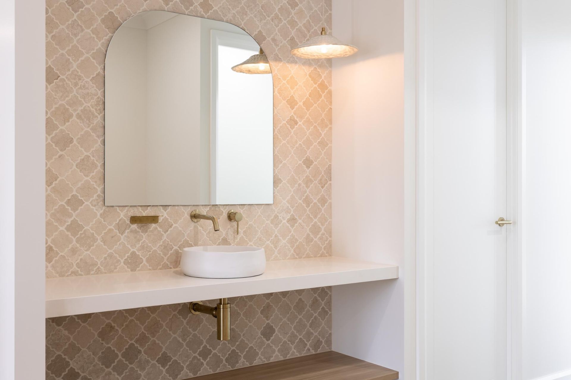 A Bathroom With a Mirror — Windamere Homes in Highfields, QLD