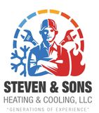 The logo for steven and sons heating and cooling llc
