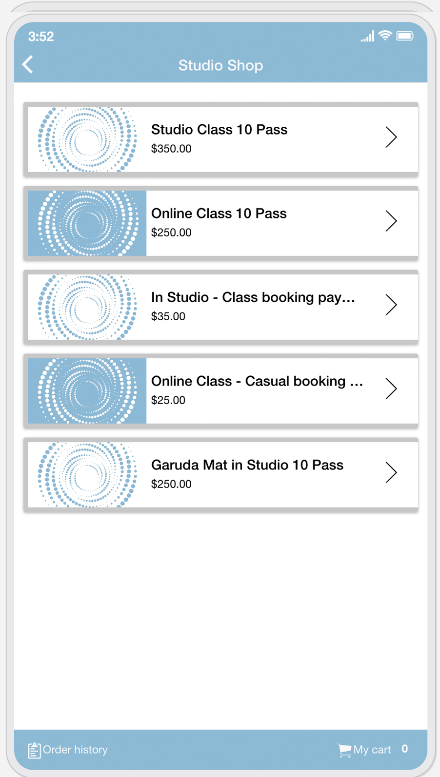 A screenshot of a app on a cell phone.