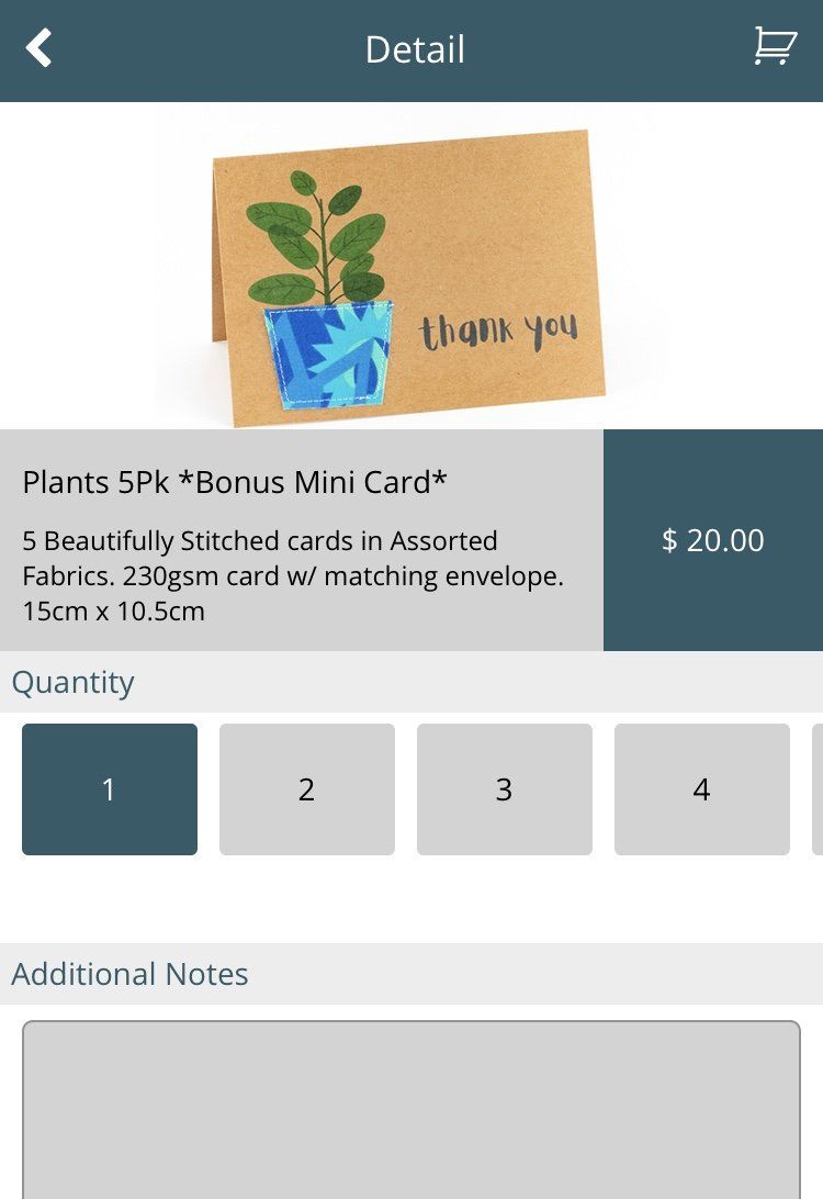 A thank you card with a plant in a pot on it