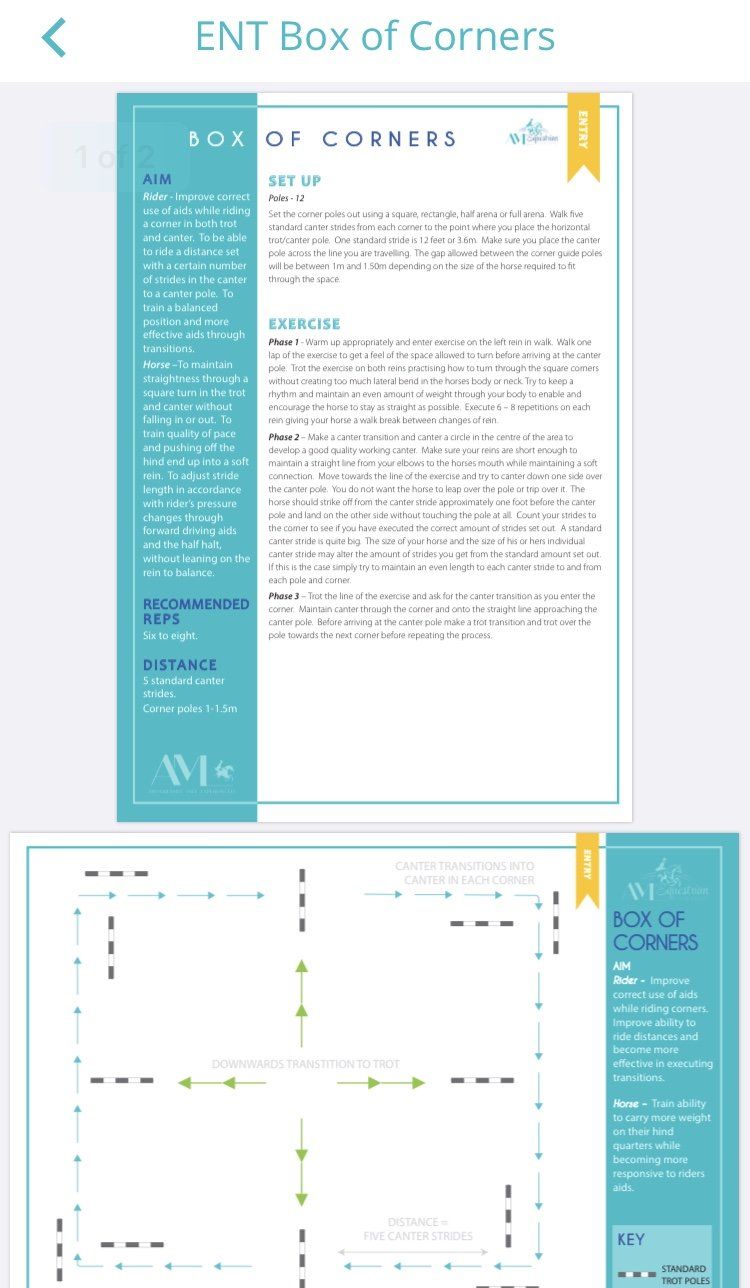 A screenshot of a box of corners on a phone