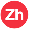 ZOOhaus logo with the letters zh in a red circle on a white background.