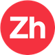 ZOOhaus logo with the letters zh in a red circle on a white background.