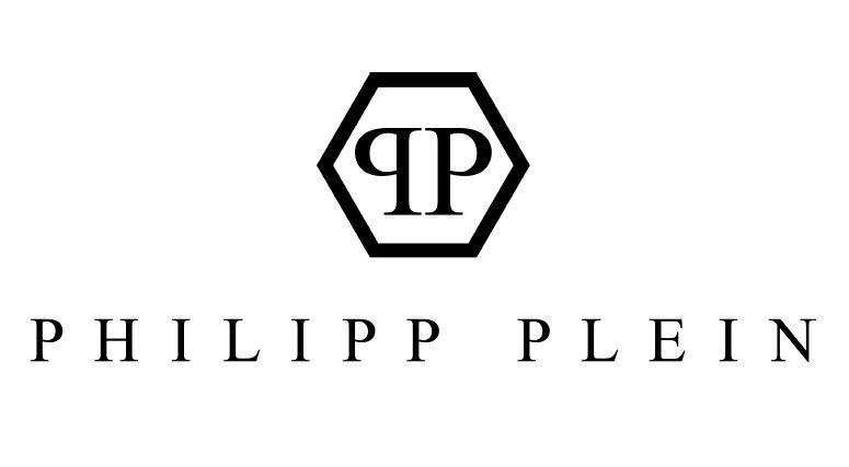 Il logo di philipp plein è un logo bianco e nero su sfondo bianco.