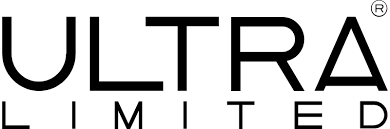 Un logo ultra limitato in bianco e nero su uno sfondo bianco.