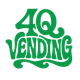 A green logo for 4q vending on a white background